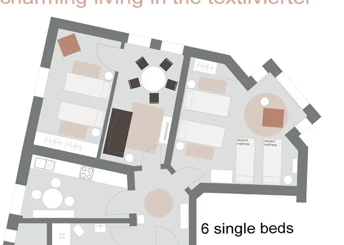 Leben Im Textilviertel - Stilvolle - Zentral Und Ruhig 奥格斯堡